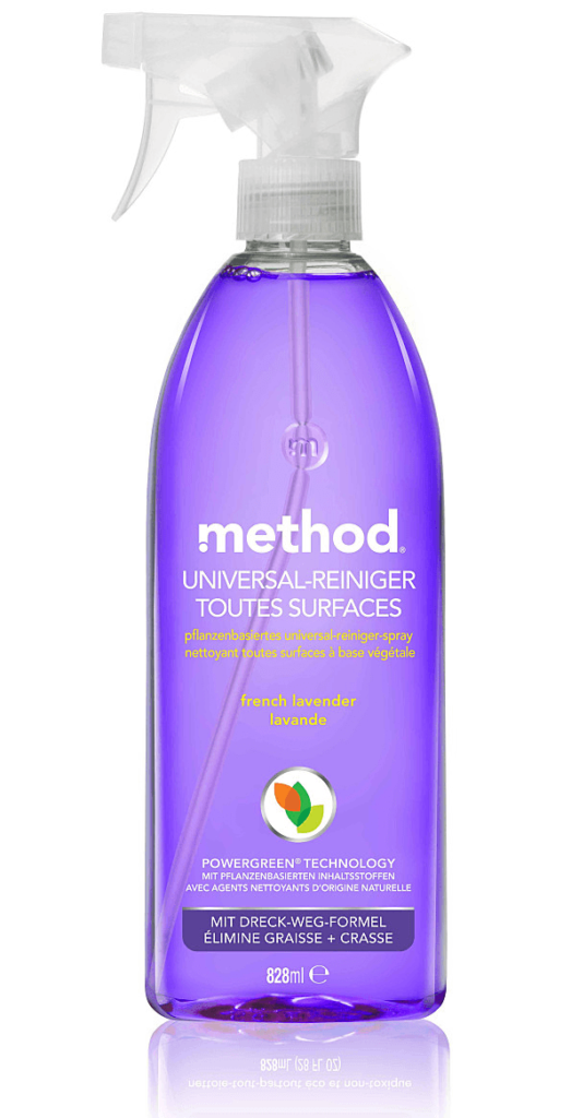 method home Spülmittel Clementine, Universal-Reiniger Lavendel und Flüssigseife Waterfall