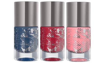 CATRICE Retrospective Nail Polish 03 Blue Flashback, C04 Return to REDtro & C05 Retro Rosiness