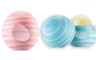 eos Visibly Soft coconut milk & vanilla and mint lip balm