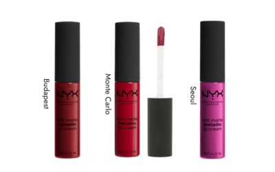 NYX Soft Matte Metallic Lip Cream Seoul, Monte Carlo und Budapest